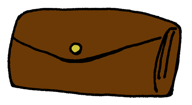 長財布（茶） 長財布,財布,小銭入れ,貯金,金融,節約,家計,貯蓄,お金,革のイラスト素材