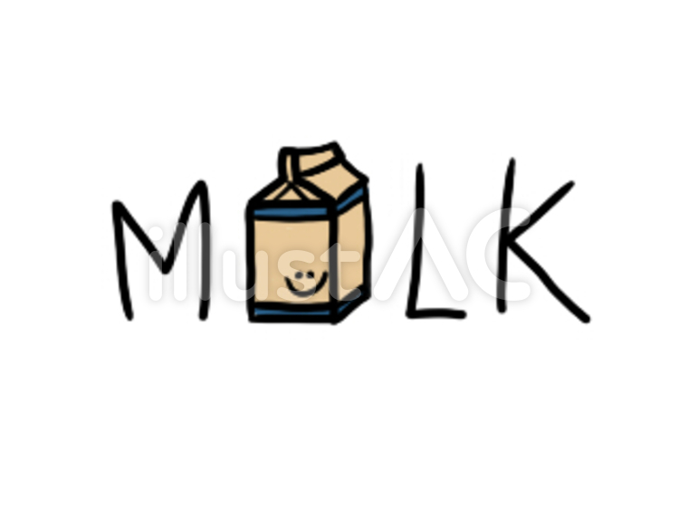Milk milk,ミルク,牛乳のイラスト素材