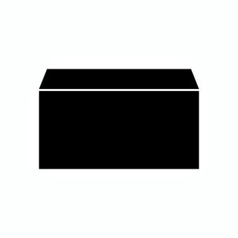 表向きの横長洋型封筒シルエット 封筒,文房具,洋型封筒,手紙,事務用品,ビジネス,シルエット,シンプル,挿絵,黒のイラスト素材