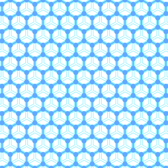 六角のリズム 幾何学,六角形,青,パターン,連結,網目,規則性,秩序,テクスチャ,3ｄのイラスト素材