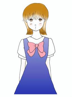 絲帶女孩色, 女孩, １０代, 色带, JPG 和 PNG