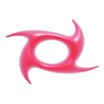 ぷっくりしたピンクの手裏剣の3Dフレーム 手裏剣,アイコン,3d,フレーム,立体,マーク,可愛い,フェミニン,キュート,抽象的のイラスト素材