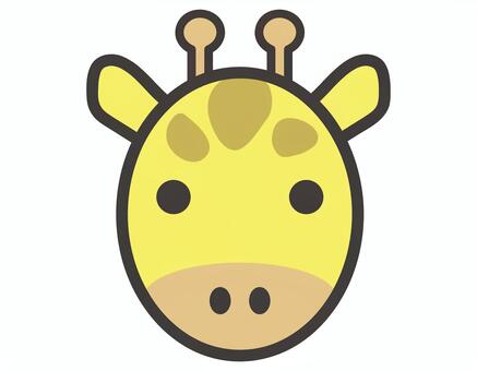 Illustration, giraffe, face, icon, 