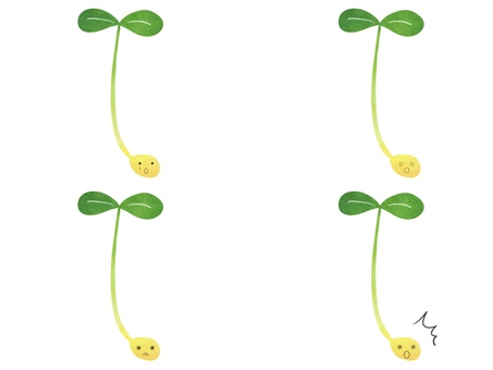 Illustration, bean sprouts, vegetables, character, 