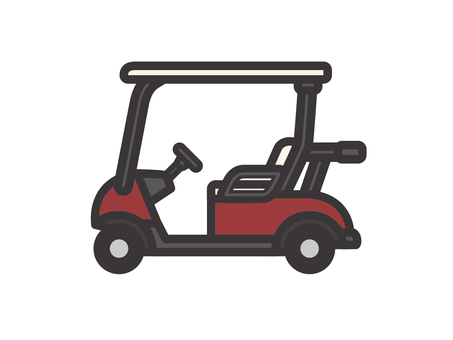 ゴルフカート02 ゴルフカート,車,乗り物,アイコン,マーク,シンプルのイラスト素材