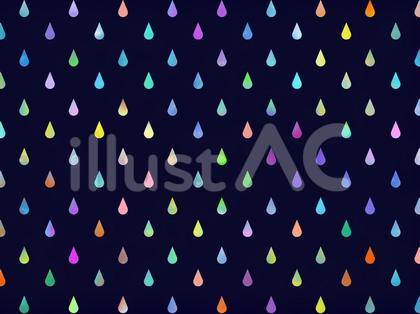 カラフル レイン 雨粒