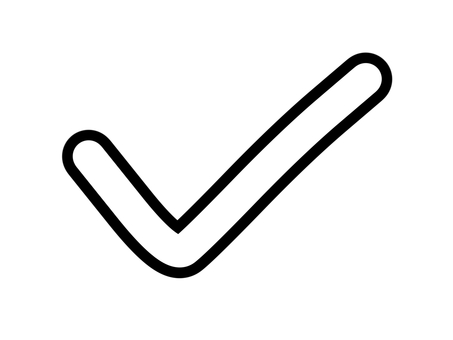 チェックマーク 白黒 チェックマーク,チェック,レ点,サイン,目印,白黒,正解,漫画符号,漫画記号,漫符のイラスト素材