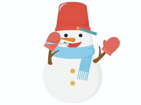 歯磨きをしている雪だるま 歯磨きをしている雪だるま 雪だるま,冬,歯磨き,ハブラシ,歯ブラシ,歯科,歯医者,歯科医院,雪,バケツのイラスト素材