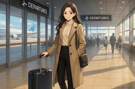 空港を旅立つトラベラー