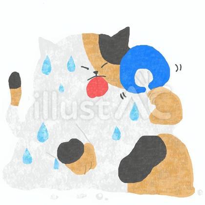 暑がるねこちゃん♪