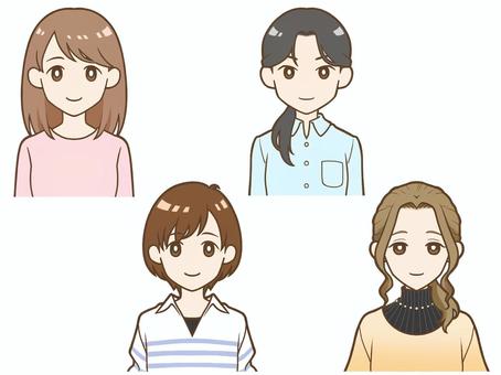成人女性1 成人女性,女性,人物,人間,女性イラストのイラスト素材
