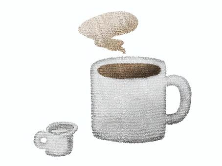 マグカップに入ったコーヒーとミルク コーヒー,マグカップ,ホットコーヒー,ホット,ブレンド,ミルク,飲み物,飲料,まったり,カフェインのイラスト素材