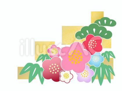 金箔の松竹梅・ワンポイントやコーナーに
