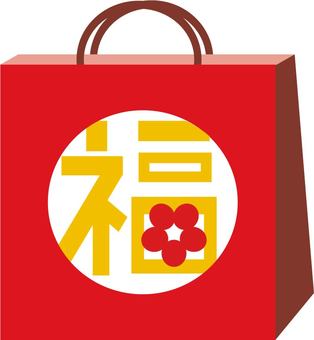 Illustration, lucky bag, a bargain, paper bag, 