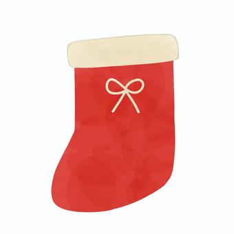 クリスマス靴下 クリスマス靴下 クリスマス,靴下,可愛い,ゆるい,手描き,デコレーション,絵本,挿絵,画像,アイコンのイラスト素材