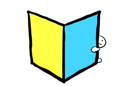 初心者マークからひょっこりゆるキャラ 初心者,初級,マーク,標識,イラスト,人物,キャラ,顔,ひょっこり,のぞくのイラスト素材