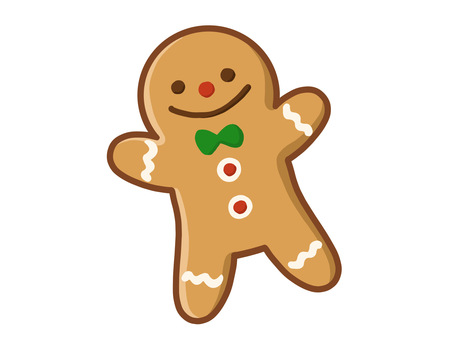 クリスマス・クッキー クリスマス,クッキー,12月,冬,手描き,一つ,一個,ワンポイント,かわいい,シンプルのイラスト素材