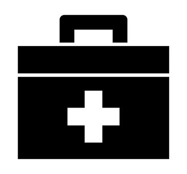 救急箱 救急箱,救急,アイコン,医療,応急処置,保健,物,シルエット,黒のイラスト素材