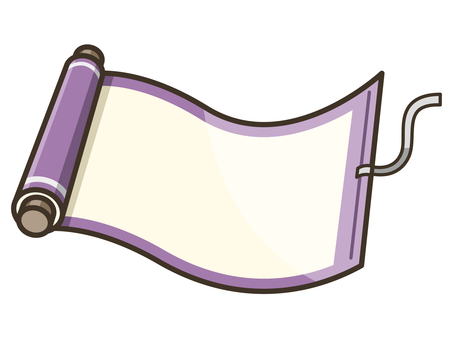 巻物_08 巻物,巻き物,古文書,書物,文書,手紙,和風,伝統,和紙,和柄のイラスト素材