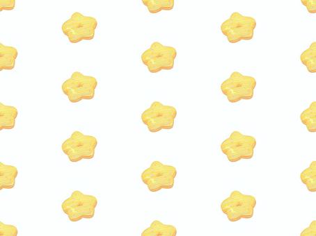 ドーナツ　⑫ ドーナツ,黄色,星,スイーツ,洋菓子,お菓子,おやつ,デザート,食べ物,パターンのイラスト素材