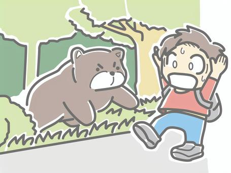熊出現 熊,野生,男性,危険,出現のイラスト素材