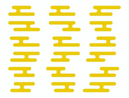 Illustration, japanese style, cloud, gold, 