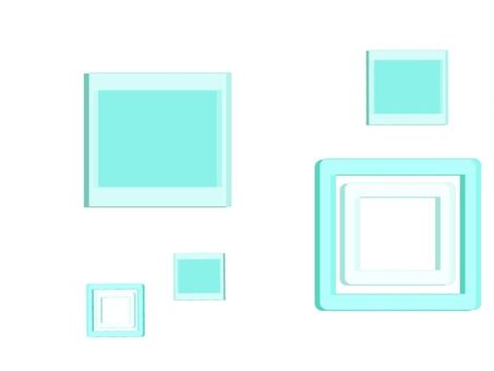 ミントカラーの四角形 緑,白,四角形,水色,爽やか,シンプル,背景のイラスト素材