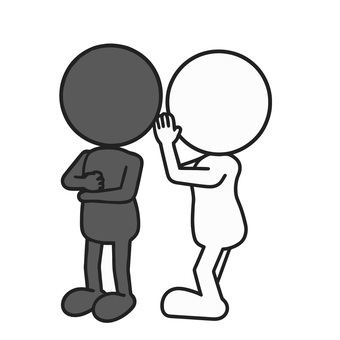 耳打ちする人 耳打ち,会話,秘密,人間関係,信頼,納得,理解,感情,対話,情報のイラスト素材