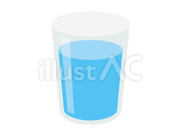 コップの水 水,ウォーター,コップのイラスト素材