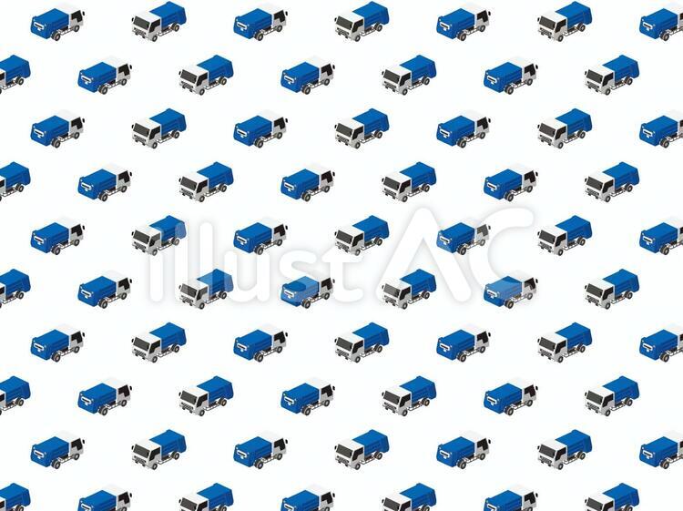 ごみ収集車柄(交互) ごみ収集車,柄,特種用途自動車のイラスト素材