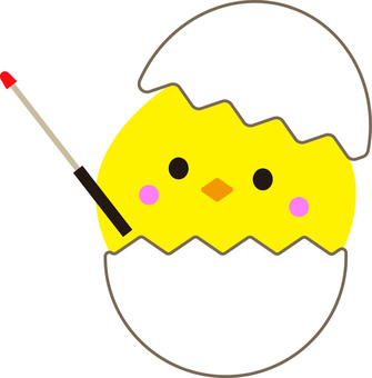 ヒヨコの先生 ヒヨコ,先生,指さし棒,勉強,かわいい,アイコンのイラスト素材