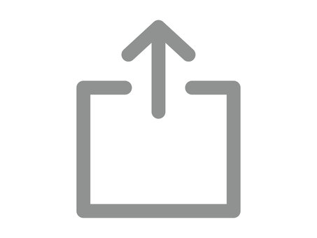 共有マーク（グレー） 共有,マーク,外部リンク,アイコン,シェア,書き出し,送る,リンク,上,矢印のイラスト素材