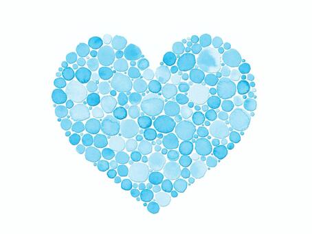 Polka Dot Heart A Blue, , JPG và PNG