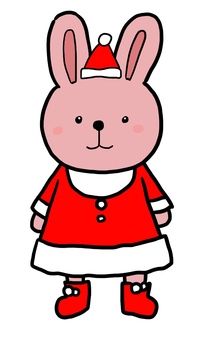 サンタ服のウサギ サンタ服のウサギ サンタ,うさぎ,サンタクロースのイラスト素材