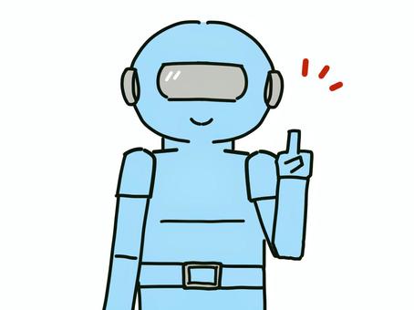 提案するロボット　AIイメージ ロボット,ai,機械,人型,提案,解決,案,良い,いいね,イメージのイラスト素材
