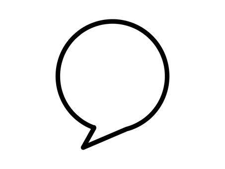 シンプルな左吹き出し(黒)