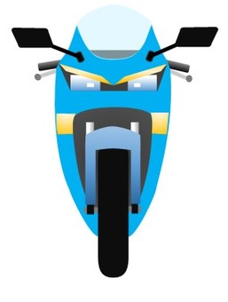 バイク97 バイク,二輪車,自動二輪車,ツーリング,オートバイ,モーターサイクル,電動バイク,正面,シンプル,ユニークのイラスト素材