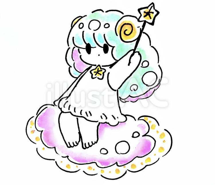 星座ガール1 牡羊座イラスト - No: 1720368｜無料イラスト・フリー素材