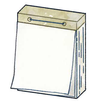 無地の日めくりカレンダーのイラスト カレンダー,日めくり,無地,素材,白背景,余白,スケジュール,生活,シンプル,手描きのイラスト素材