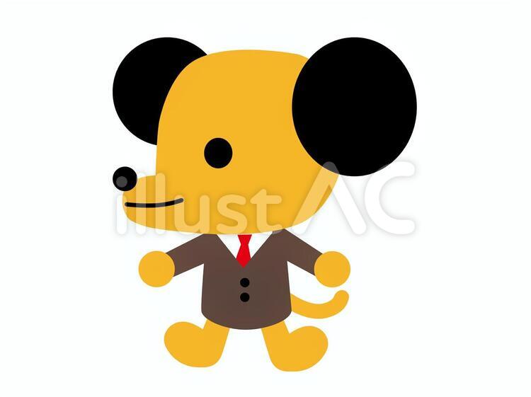　犬のビジネスマン 犬,キャラクター,かわいいのイラスト素材