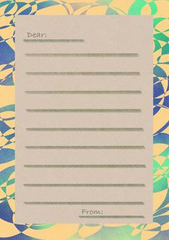 便箋① 便箋,フレーム,枠,手紙,メモのイラスト素材