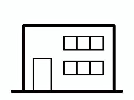 シンプルな建物のアイコン 家,アイコン,住宅,住まい,住居,建物,建築,ベクター,モダン,シンプルのイラスト素材