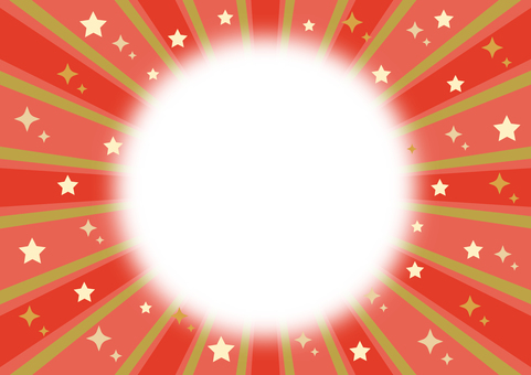 星の赤色集中線_赤背景_中央 集中線,背景,赤,星,キラキラ,輝き,放射,放射状,効果線,光線のイラスト素材