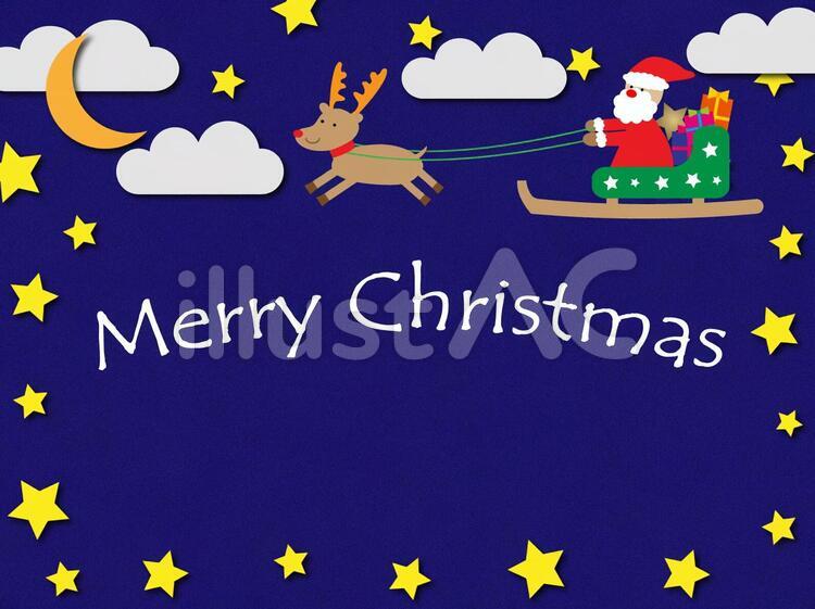 クリスマスのフレーム素材 冬,クリスマス,サンタクロースのイラスト素材