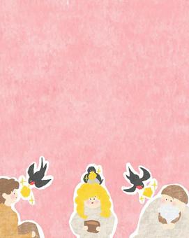 貧しい人たちを助けるツバメちゃん♪ かわいい,貧しい,貧乏,ツバメ,鳥,動物,いきもの,宝石,キラキラ,あげるのイラスト素材