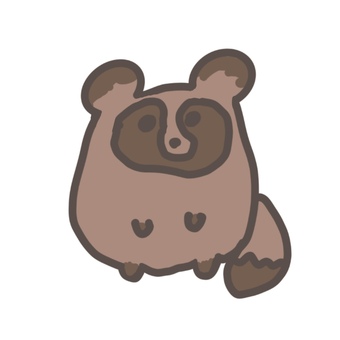たぬき たぬき,動物,生き物,ゆるい,かわいい,茶色のイラスト素材