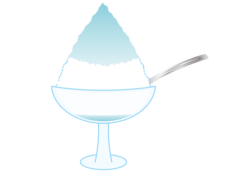 Illustration, cool breeze, shaved ice, cool, 