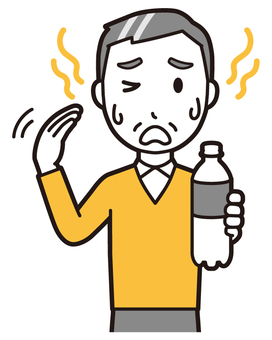  ニット中年男性(黄)-092-バスト