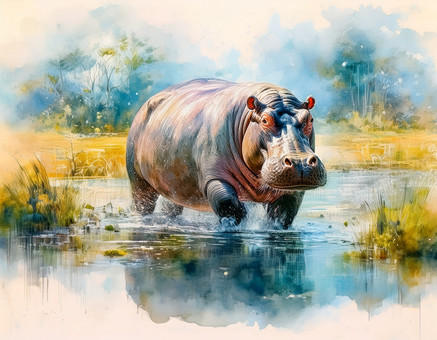 Hippopotamus, hippo, animal, creatures, JPG