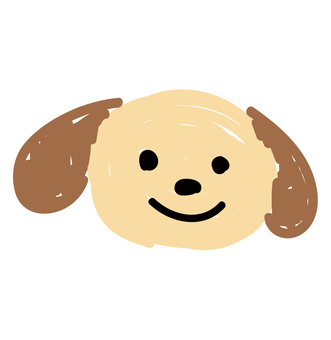 子どもが書いた犬の絵 お絵かき,動物,絵,落書き,描く,クレヨン,犬,かわいい,イラストのイラスト素材